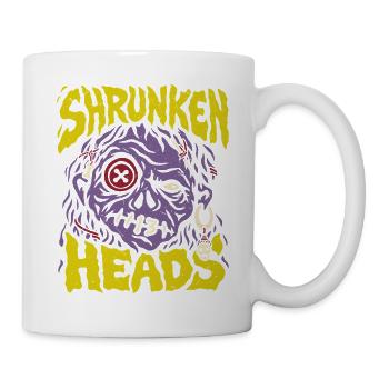 Shrunken Heads 13 – Halloween Horror Art - Tasse - Weiß - Rechts
