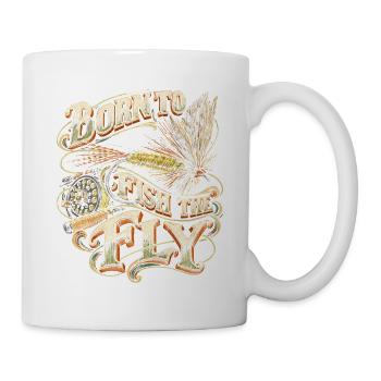 Fliegenfischen Fliegenangler - Tasse - Weiß - Rechts
