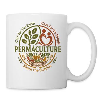 Permakultur-Ernteethik - Tasse - Weiß - Rechts