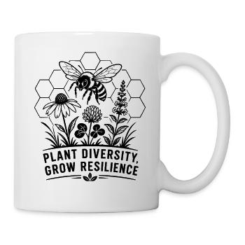 Pflanzenvielfalt wächst Widerstandsfähigkeit - Tasse - Weiß - Rechts