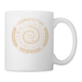 Permakultur-Kräuterspirale - Tasse - Weiß - Rechts