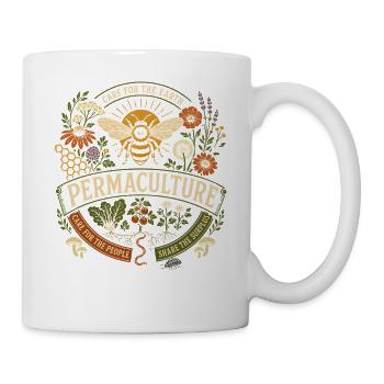 Permakultur-Bestäubergarten - Tasse - Weiß - Rechts