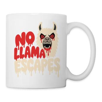 Horror-Lama – No Llama Escapes - Tasse - Weiß - Rechts