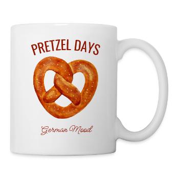 Pretzel Days – Brezel mit German Mood - Tasse - Weiß - Rechts