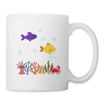 Fisch Unterwasser Kinder Meer Design Tierliebhaber - Tasse - Weiß - Rechts