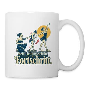 Tanzlehrer Spruch Fortschritt Tanzunterricht - Tasse - Weiß - Rechts