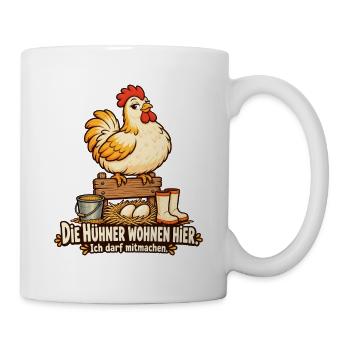 Hühnerhalter Hühnerhaltung Bauernhof Humor - Tasse - Weiß - Rechts