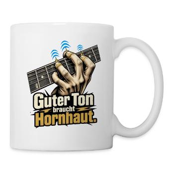 Gitarrist Gitarre spielen Hornhaut Spruch - Tasse - Weiß - Rechts