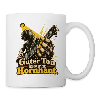 Gitarrist Gitarre Gitarrenspieler Hornhaut - Tasse - Weiß - Rechts