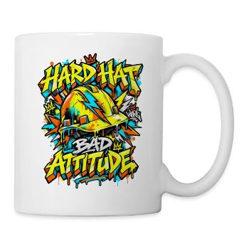 Graffiti Hard Hat Bad Attitude - Tasse - Weiß - Rechts