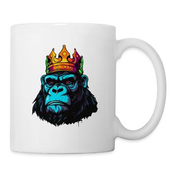 König Gorilla - Tasse - Weiß - Rechts