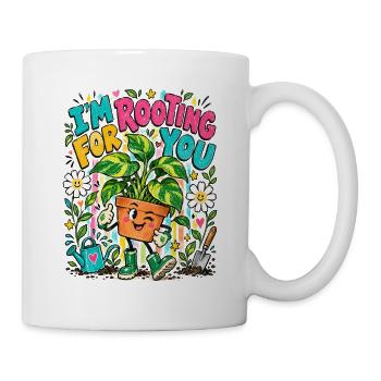 Ich roote für dich Pflanze - Tasse - Weiß - Rechts