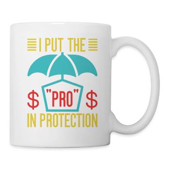 Insurance Agent Pro In Protection Funny Insurance - Tasse - Weiß - Rechts