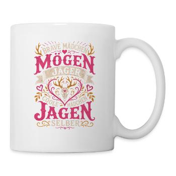 Jägerinnen Coole Mädchen Jagd - Tasse - Weiß - Rechts
