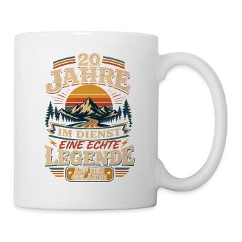 Dienstjubiläum 20 Jahre Jubiläum - Tasse - Weiß - Rechts