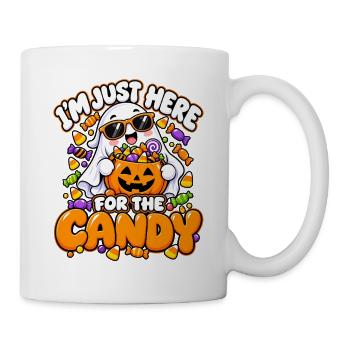 Geist mit Kürbisbeutel Halloween - Tasse - Weiß - Rechts