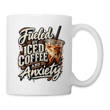Eiskaffee Angst Motiv - Tasse - Weiß - Rechts