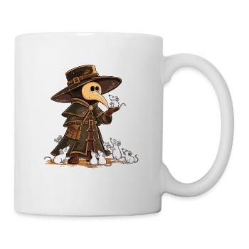 Pestdoktor Mäuse Mittelalter LARP Fantasy Humor - Tasse - Weiß - Rechts