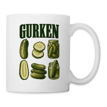 Gurkenkunde - Tasse - Weiß - Rechts
