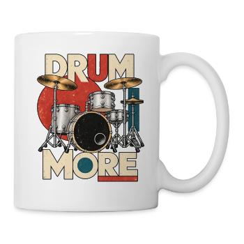 DRUM MORE - Drumset - Tasse - Weiß - Rechts