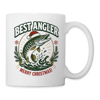 Bester Angler: Christmas Pike - Tasse - Weiß - Rechts