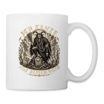 Teufelsbock mit Sense - Tasse - Weiß - Rechts