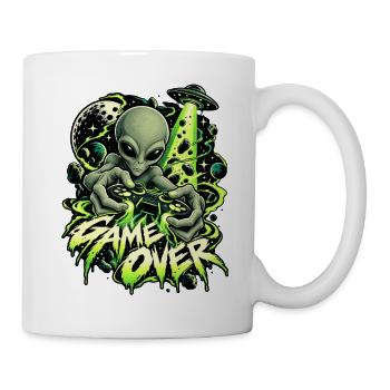 Alien Joystick Game Over Neon - Tasse - Weiß - Rechts
