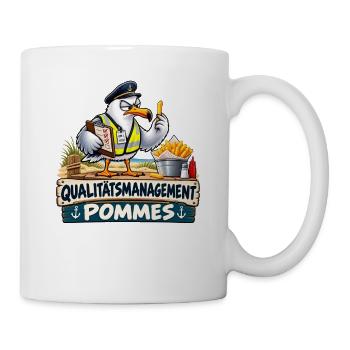 Qualitätsmanagement Pommes - Tasse - Weiß - Rechts
