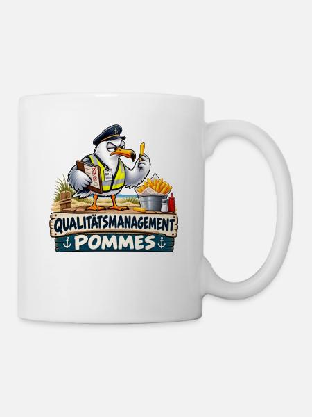 Qualitätsmanagement Pommes - Tasse - Weiß