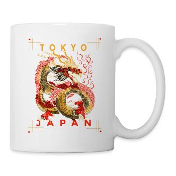 Japanischer Drache – Tokyo Japan Asia Design - Tasse - Weiß - Rechts