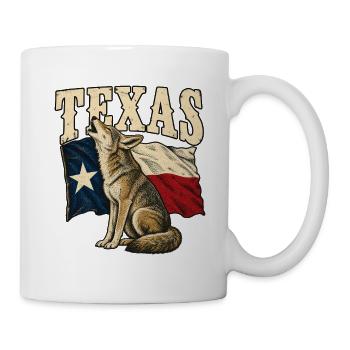 Texas Wolf Flagge - Tasse - Weiß - Rechts