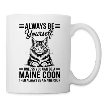 Maine Coon Sprüche Lustiges Maine Coon Geschenk - Tasse - Weiß - Rechts