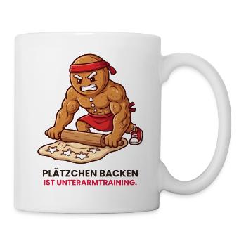 Keksarmtraining: Plätzchenpower - Tasse - Weiß - Rechts