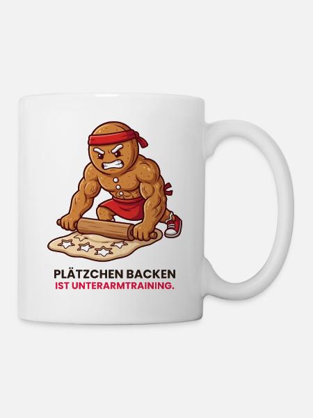 Keksarmtraining: Plätzchenpower - Tasse - Weiß