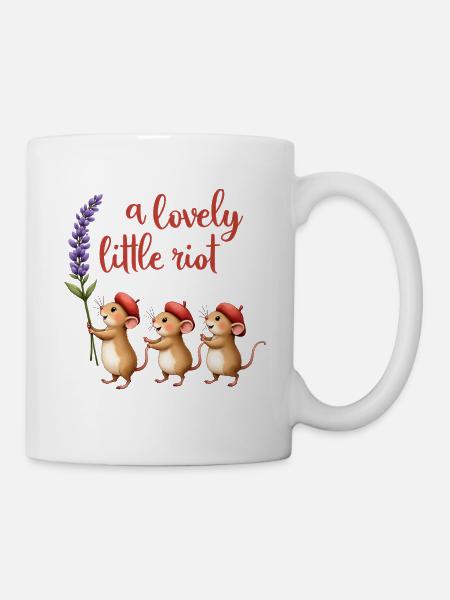 Eine hübsche kleine Riot-Mäuse - Tasse - Weiß