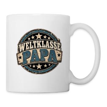Waltklasse Papa Retro Vatertag Geschenk für Papa - Tasse - Weiß - Rechts