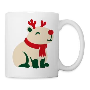 Rentier Rote Nase Clipart - Tasse - Weiß - Rechts