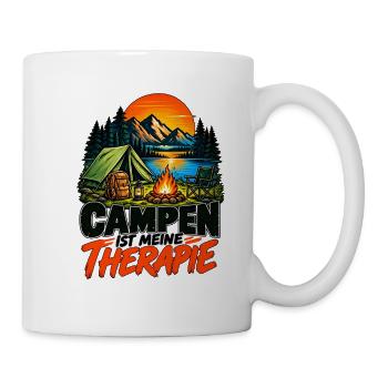 Camping ist meine Therapie - Tasse - Weiß - Rechts