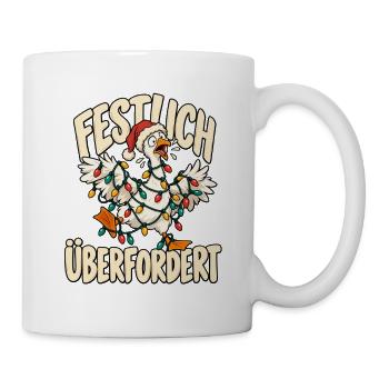 Weihnachtsgans - Festlich Überfordert  - Tasse - Weiß - Rechts