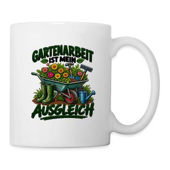Gartenarbeit ist mein Ausgleich - Tasse - Weiß - Rechts