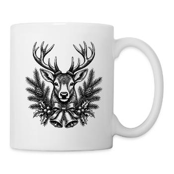 Weihnachten Hirsch - Tasse - Weiß - Rechts