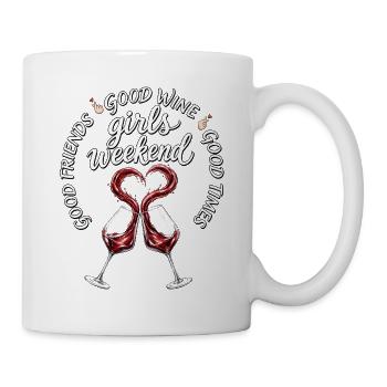 Weinabend Freundinnen Wochenende - Tasse - Weiß - Rechts