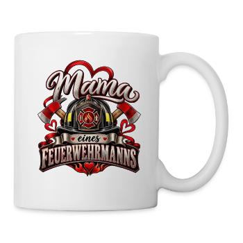 Mama eines Feuerwehrmanns - Tasse - Weiß - Rechts