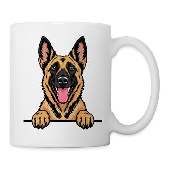 Belgian Malinois Belgischer Schäferhund - Tasse - Weiß - Rechts