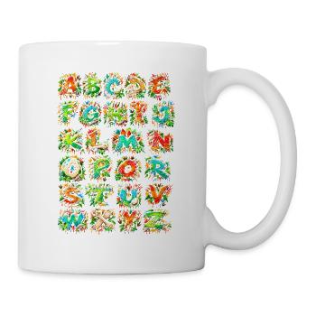 Explosives Tropenalphabet - Tasse - Weiß - Rechts