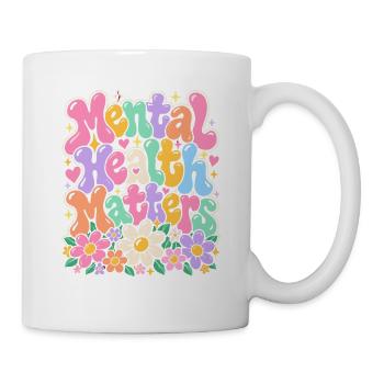 Mentale Gesundheit Blütenzauber - Tasse - Weiß - Rechts
