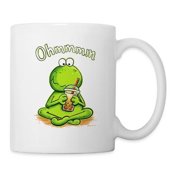 Bubble Tea Frosch Ohmmmm Boba Humor - Tasse - Weiß - Rechts