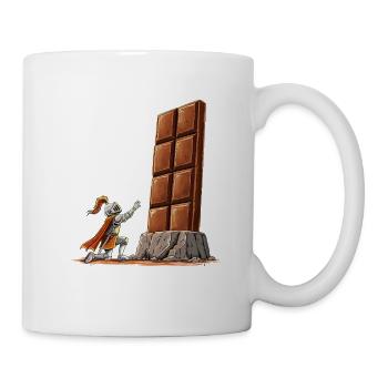 Epische Schokolade Mittelalter Ritter Fantasy - Tasse - Weiß - Rechts
