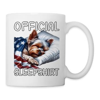 Yorkshire Terrier US Schlafshirt - Tasse - Weiß - Rechts