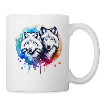 Polarwolf Geschenk - Tasse - Weiß - Rechts